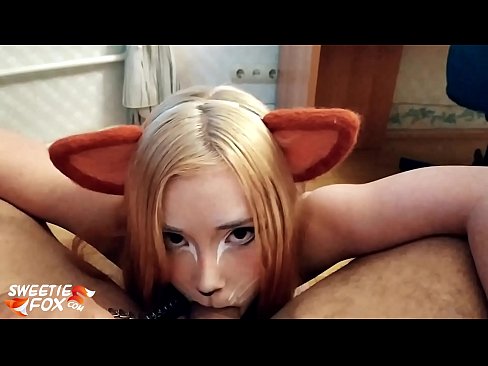 ❤️ Kitsune waxay liqaysaa dick oo afkeeda ku dhufatey ☑  Galmada dabada ❤